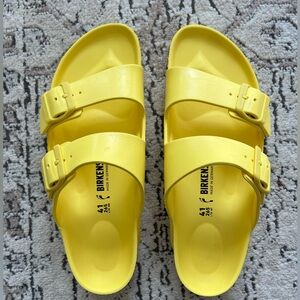 Birkenstock Arizona Essentials EVA Slide Sandals Vibrant Yellow 41 (L10 or M8)